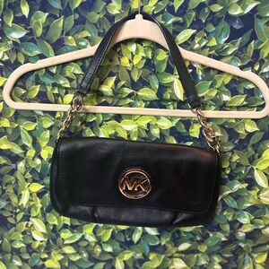 Michael Kors Black Leather Shoulder Bag